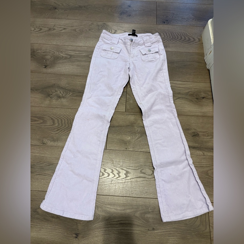Corduroy pants mid rise in lilac